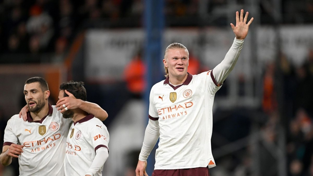 Five-Point Luton Town is crushed by Erling Haaland as Manchester City advances to the FA Cup quarterfinals.