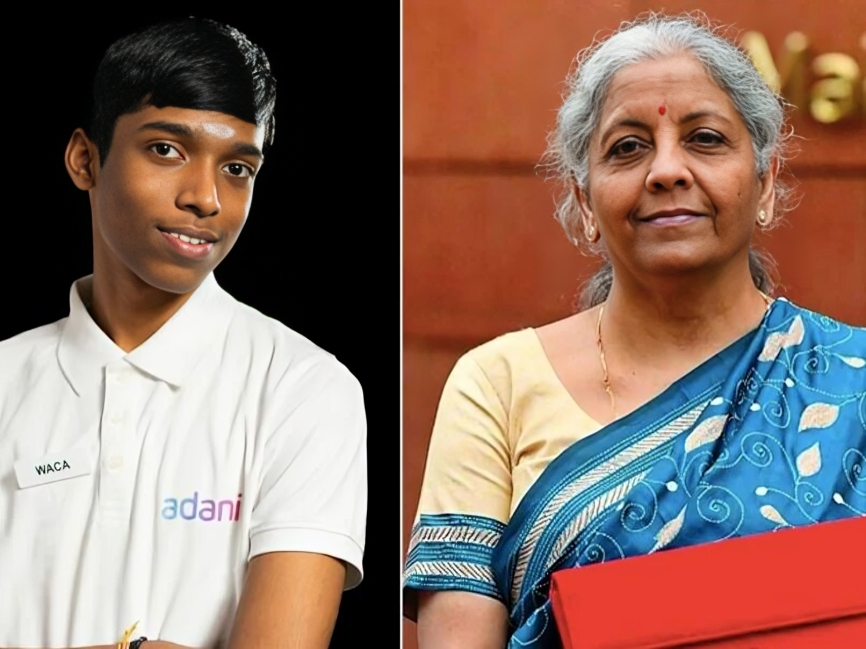 Why did Nirmala Sitharaman include chess prodigy R. Praggnanandhaa in the budget speech?